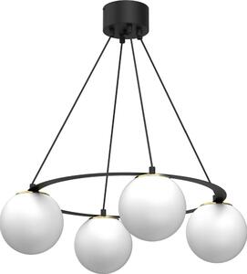 Lampadario a sospensione con filo BALLO 4xE27/15W/230V nero/bianco