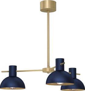 Lampadario a sospensione con supporto rigido ESTATE MINI 3xE27/15W/230V blu