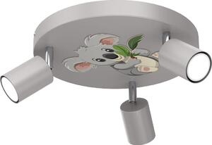 Luce Spot per bambini FUN 3xGU10/8W/230V grigio/koala