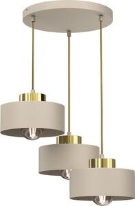 Lampadario a sospensione con filo MARTI 3xE27/15W/230V beige/oro