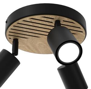 Faretto TERRA 3xGU10/8W/230V nero/quercia