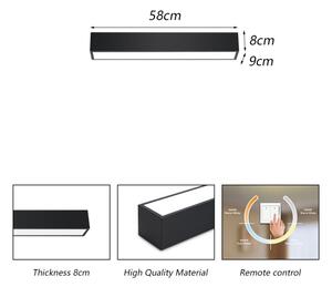 Immax NEO 07254L - Luce LED dimmerabile LUNGO 20W/230V Wi-Fi Tuya nero + +TC