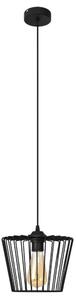 Lampadario a sospensione con filo TORRI 1xE27/15W/230V diametro 23 cm nero