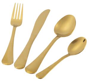 Set 16 posate in acciaio inox 18/10 colorato lucido o satinato 5TH Avenue - Oro lucido