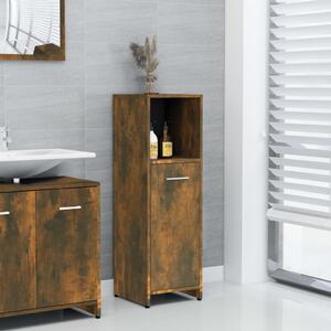 Armadietto Bagno Rovere Fumo 80x33x60 cm in Legno Multistrato