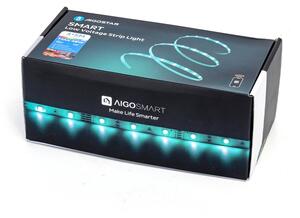 Striscia Led Smart 12V 48W 3×5 metri WiFi RGB luce regolabile e dimmerabile con telecomando Aigostar