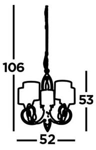 Searchlight 1605-5AB - Lampadario a sospensione con catena ALBERTO 5xE14/60W/230V