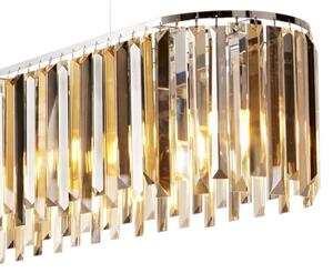 Searchlight 9838-8CC - Lampadario di cristallo a sospensione con filo CLARISSA 8xE14/40W/230V