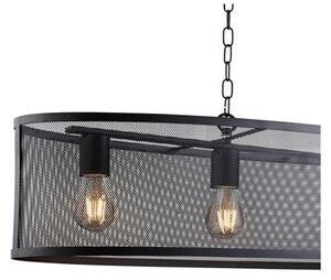 Searchlight - Lampadario a sospensione con catena FISHNET 4xE27/60W/230V nero