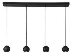 Searchlight 1014-4BK - Lampadario a sospensione con filo EINDHOVEN 4xGU10/50W/230V nero