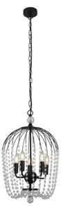 Searchlight 30216-5BK - Lampadario a sospensione con catena SHOWER 5xE14/60W/230V nero