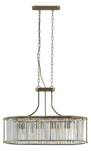Searchlight 8095-5AB - Lampadario a sospensione con catena VICTORIA 5xE27/60W/230V ottone