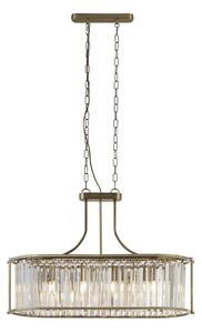 Searchlight 8095-5AB - Lampadario a sospensione con catena VICTORIA 5xE27/60W/230V ottone