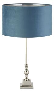 Searchlight EU81214TE - Lampada da tavolo WHITBY 1xE27/10W/230V blu/cromo