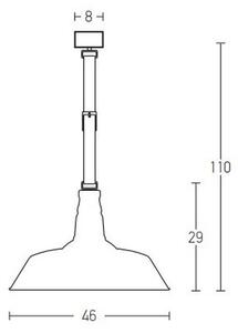 Zambelis 22225 - Lampadario a sospensione con filo 1xE27/40W/230V