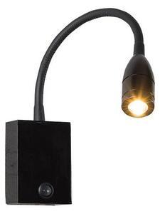 Zambelis H32 - LED Lampada flessibile piccola LED/3W/230V nero