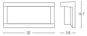 Zambelis E128 - Applique da esterno 1xE27/18W/230V IP54 antracite