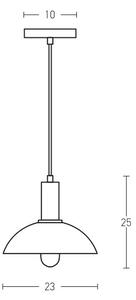 Zambelis 180052 - Lampadario a sospensione con filo 1xE27/40W/230V nero