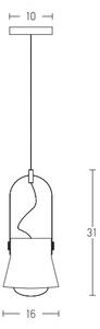 Zambelis 18192 - Lampadario a sospensione con filo 1xE27/40W/230V nero