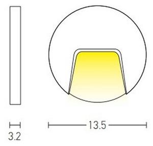 Zambelis E184 - Illuminazione scale LED da esterno LED/3W/230V IP54 bianco