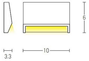 Zambelis E182 - Illuminazione scale LED da esterno LED/1,5W/230V IP54 bianco