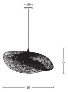 Zambelis 19108 - Lampadario a sospensione con filo 1xE27/40W/230V bambù/nero