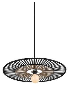 Zambelis 19104 - Lampadario a sospensione con filo 1xE27/40W/230V bambù/nero