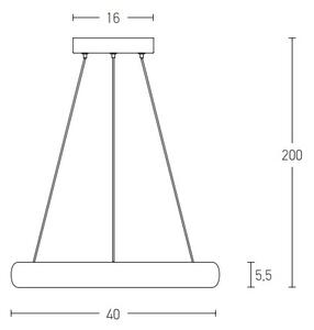 Zambelis 2046 - Lampadario a sospensione con filo LED dimmerabile LED/30W/230V diametro 40 cm oro