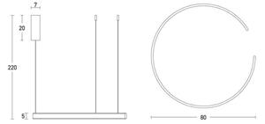 Zambelis 2013 - Lampadario a sospensione con filo LED dimmerabile LED/40W/230V marrone