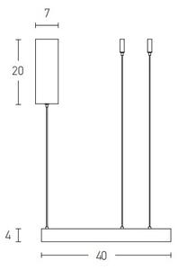 Zambelis 2007 - Lampadario a sospensione con filo LED dimmerabile LED/50W/230V oro
