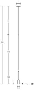 Zambelis 20184 - Lampada LED da terra LED/22W/230V