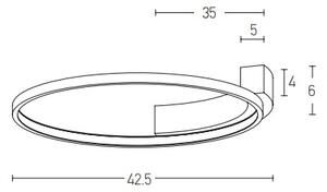 Zambelis 2074 - Applique a LED LED/25W/230V diametro 42,5 cm nero