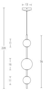 Zambelis 20132 - Lampadario LED a sospensione con filo LED/12W/230V