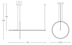 Zambelis 20128 - Lampadario a sospensione con filo LED dimmerabile LED/48W/230V