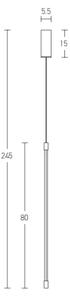 Zambelis 20122 - Lampadario LED a sospensione con filo LED/12W/230V oro