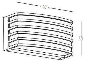 Zambelis E275 - Applique da esterno 1xE27/20W/230V IP54 marrone