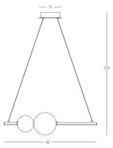 Zambelis 22109 - Lampadario a sospensione con filo LED dimmerabile LED/11W/230V nero