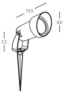 Zambelis E310 - Lampada da esterno 1xGU10/7W/230V IP54