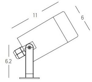 Zambelis E311 - Lampada da esterno 1xGU10/7W/230V IP54