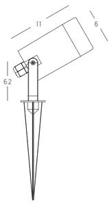 Zambelis E312 - Lampada da esterno 1xGU10/7W/230V IP54