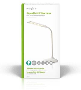 Nedis LTLG3M1WT4 - Lampada da tavolo LED dimmerabile 6W/5V 2200mAh bianca
