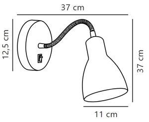 Nordlux - Faretto da parete CYCLONE 1xE14/15W/230V bianco