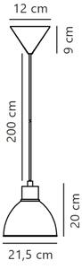 Nordlux - Lampadario a sospensione con filo POP 1xE27/40W/230V antracite