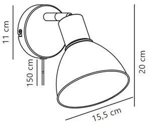 Nordlux - Faretto da parete POP 1xE27/18W/230V bianco