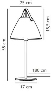 DFTP by Nordlux - Lampada da tavolo STRAP 1xE27/40W/230V nera