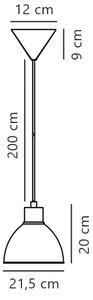 Nordlux - Lampadario a sospensione con filo POP 1xE27/40W/230V menta