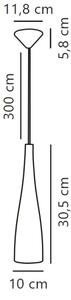 Nordlux - Lampada a sospensione con cavo EMBLA 1xE27/40W/230V fumé/nero