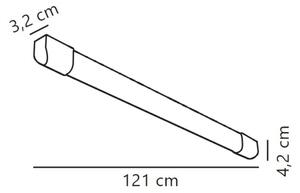 Nordlux - LED Lampada fluorescente ARLINGTON LED/18W/230V 121 cm