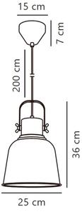 Nordlux - Lampadario a sospensione con filo ADRIAN 1xE27/40W/230V diametro 25 cm antracite