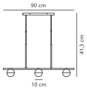 Nordlux - Lampadario a sospensione con filo CONTINA 3xG9/5W/230V nero